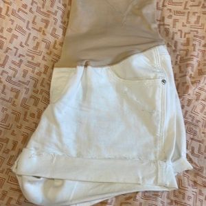 Maternity white shorts